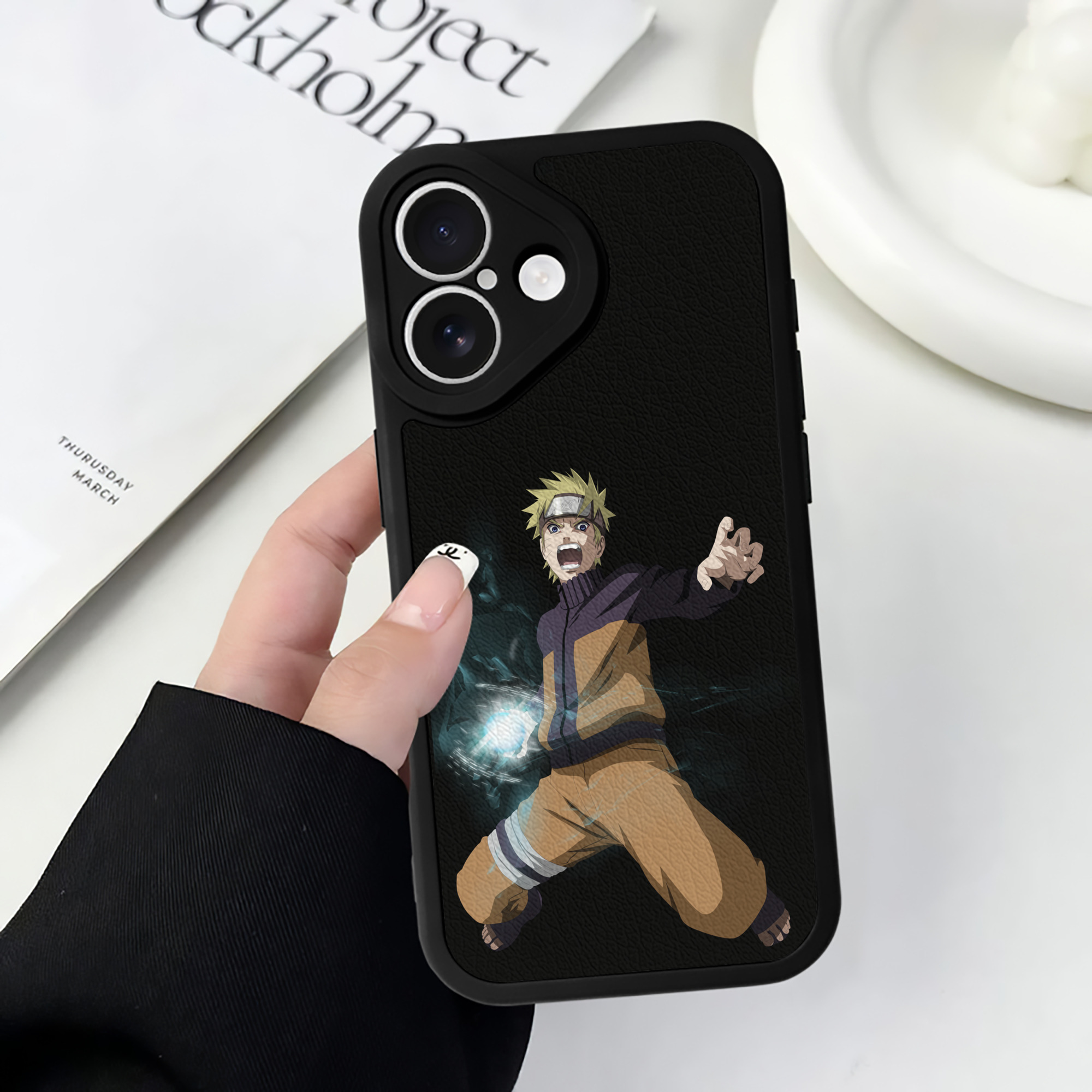 （画像用） NARUTO -ナルト- うずまき ナルト Uzumaki Naruto 【iPhone 16シリーズ対応】シリコンスマホケース（レザー調） 材質：シリコン